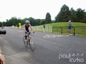 Nearing the finish of the bike course.