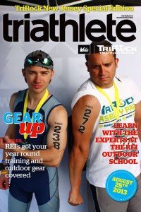 Triathlete Magazine-REI photo booth with my friend Raffi